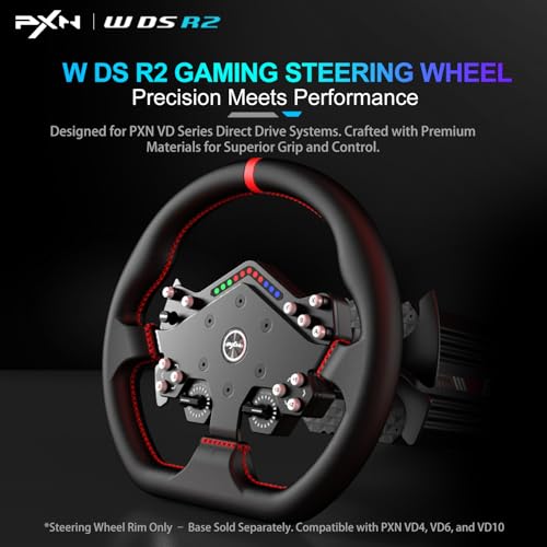 VD10 + W DS R2 – Kit Volante Direct Drive 10Nm con Volante W DS R2, Wheel Gaming PC USB Compatibile Windows 7/8/10/11 per Sim Racing - Controller - Immagine 5