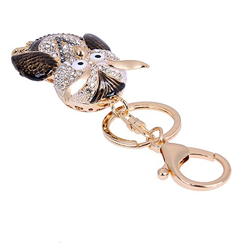 Chaveiro de coruja com strass Childplaymate para bolsa de mão, chaveiro, chaveiro