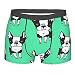 Produktbild Herren Boxershorts,Blaugrüner Mops mit niedlichen Boston Terrier Hunden Cartoon S,Herrenunterwäsche Performance atmungsaktiv mit weichem Stoff und elastischen Gürteltaschen,Boxershorts für Herren XL