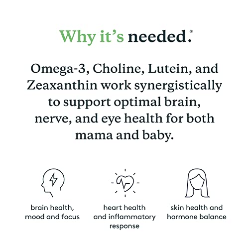 Needed. Expertly-Formulated & Tested Omega-3+ Capsules For Prenatal, Pregnancy, Breastfeeding, & Postpartum | Paired With Synergistic Choline, Lutein, And Zeaxanthin | 60 Capsules #TOP2