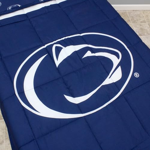 Image of College Covers Everything Comfy Penn State Nittany Lions Reversible Big Logo Soft and Colorful Comforter, Twin