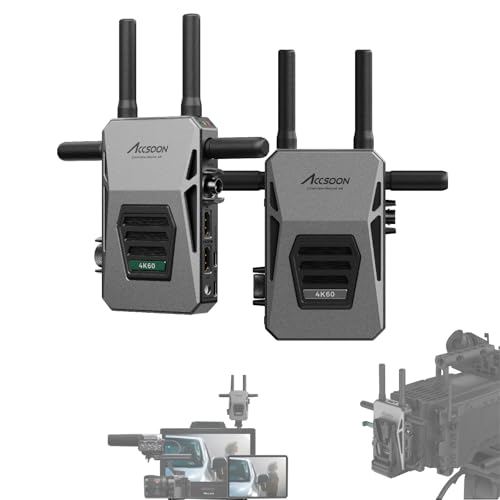 Image of ACCSOON CineView Master 4k Lite Wireless Video Transmission System Transmitter&Receiver 2.4+5Ghz+DFS Transmission 4k60 Resolution 35ms Latency 1200ft Range Up to 5 Devices