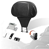 FOVPLUE Adjustable Rider Backrest,Detachable Plug-in Driver Backrest Pad w/Mounting Kit for Harley Touring 2009-2025,for CVO Road Glide Street Glide Tri Glide FLHTK/L Electra Glide Road King,Style 4