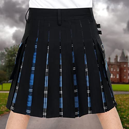 DSS KILTS- Men's Modern Hybrid Cotton & Tartan Cross Strip Designer Kilts for Weddings4