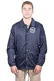 Ultra Game NFL New England Patriots Mens Nylon Waterproof Windproof Coach's Jacket, Team Color,...