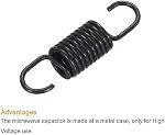 MECCANIXITY Microwave Oven Door Spring Universal Latch Spring Aluminum 7MM Compatible for Oven Stove Range Black 4PCS