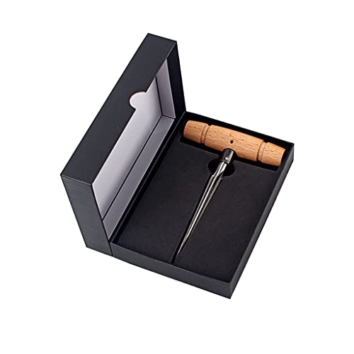 Ogdni Tapered Reamer Wood Hand Held Reamer T Handle Tapered 4 Fluted Chamfer Reaming Guitar Woodworker Cutting Tool