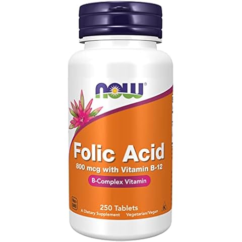 Now Foods Folic Acid 800mcg Vegan Tablets Cover