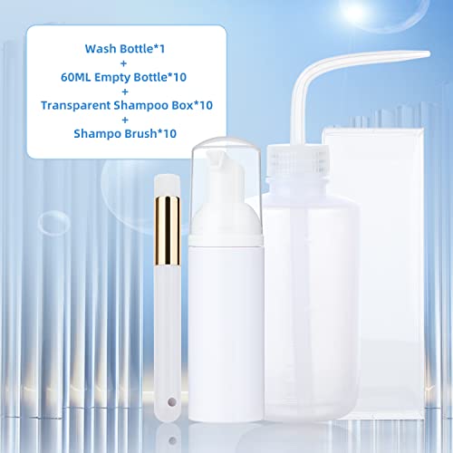 Eyelash Cleaner Concentrate Set Unscented 100Ml Eyelash Extension Shampoo Natural Foaming Cleanser 60Ml Bottled Cleansing Brush Diy Paraben And Sulfate Free Lashes & Salon Home Care Eyelash Shampoo #TOP1