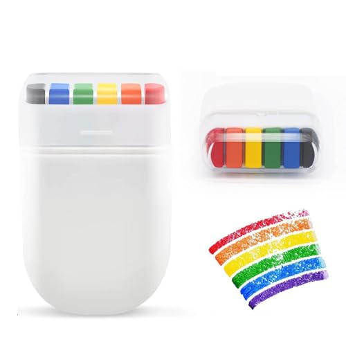 AEUXZA Barra de pintura facial arco-íris - pintura corporal portátil de 6 cores para CSD, desfiles pride e festas, seguro para a pele e fácil de usar, 6 x 3,6 cm