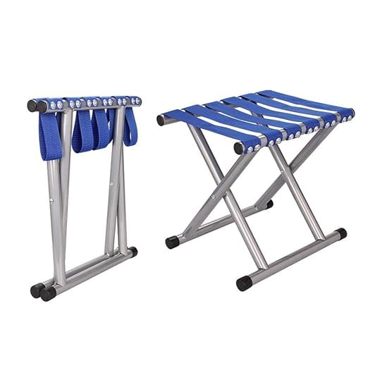 QUALIZA Super Strong Outdoor Folding Chair - Portable, Collapsible Stool for Hiking, Fishing, Picnic - Aluminium, Multicolor-image-37