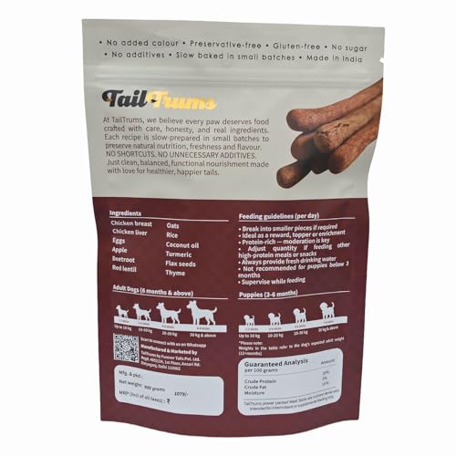 Image of Dog Sticks | Chicken Meaty Sticks 450g | Healthy Dog Food | Freshly Baked Dog Treats | All Natural & Preservative Free | Dog Dental Stick | Human-Grade Ingredients | All Breeds |