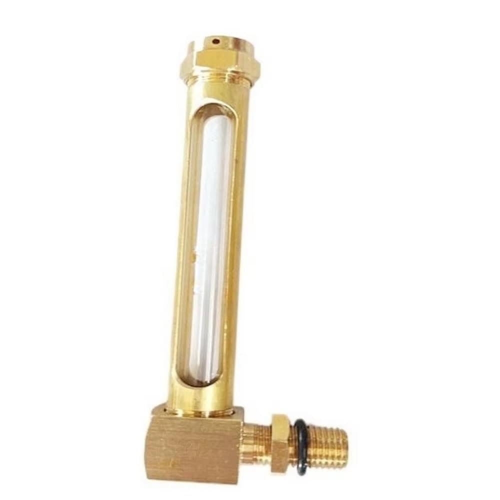 1PC Doppel-Fenster L-Form Messing Schauglas Gauge for Öl und Flüssigkeit Niveau Überwachung-Hochtemperatur beständig,(400mm 1/2")