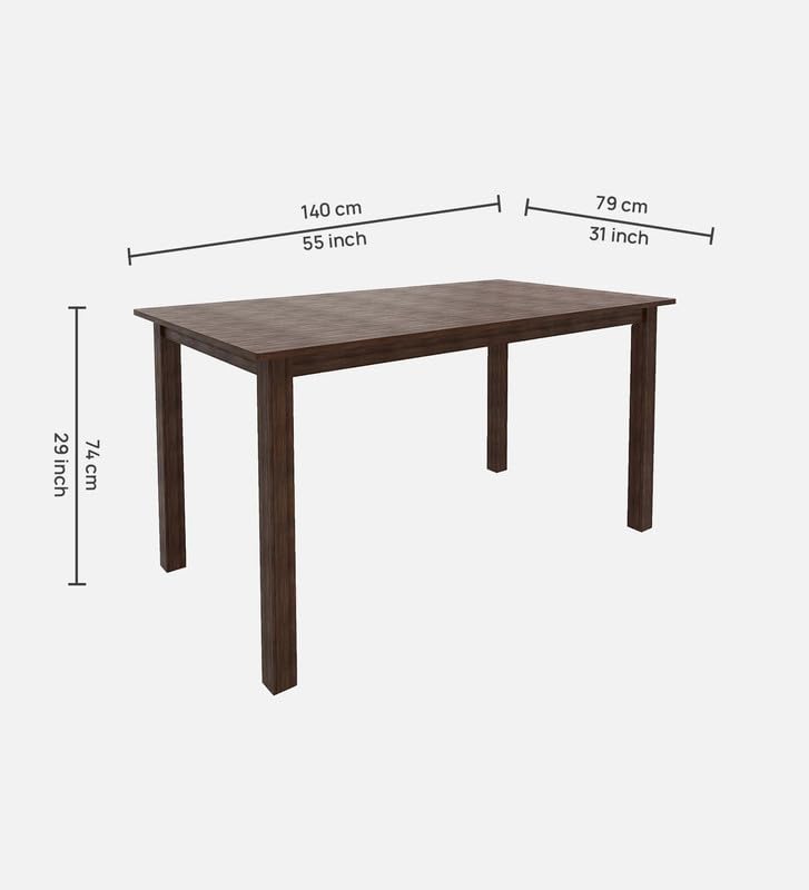 Image of Mintwud Pepperfry Sheesham Wood Dining Table with Cushion Chairs Wooden Dining Table Set for Living Room Home Dining Room Furniture Dinner Table Set (Dark Cappuccino-Finish, 6 Seater)