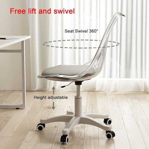Chaise de bureau acrylique D Wisdom tabouret design Leomix - 6