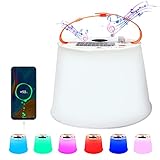 Multifunktionale Campinglampe: Diese faltbare Campinglampe kann nicht nur leuchten, sie kann auch als Bluetooth-Lautsprecher zum Abspielen von Musik verwendet werden und kann auch als Powerbank zum Aufladen von Mobiltelefonen verwendet werden