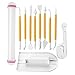 Soleebee 11 Pcs Outils de Modelage Fondant Outils De Décoration De Gâteau De Cuisson Décoration De Sucre Artisanal Outils De Glaçage Plongeur Flocon Set Coupe-Biscuits Accessoires