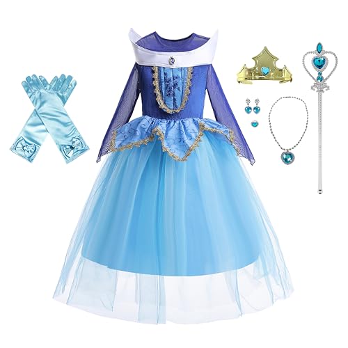 Vestido de Princesa Daisy para Niñas Pequeñas