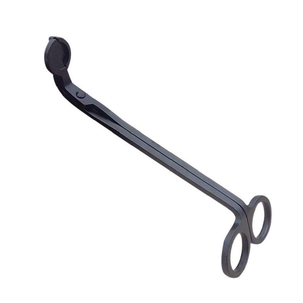L&L® Candle Wick Oil Lamp Stainless Steel Scissors Trim Trimmer Cutter Snuffers Gift (Black)