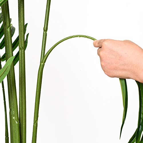 Artiflr 2Pack 5.5 Feet Artificial Areca Palm Plant Fake Palm Tree with 15 Detachable Trunks Faux Tropical Plant Tree for Indoor Outdoor Modern Decoration in Pot for Home Office Perfect Housewarming - Thumbnail 6