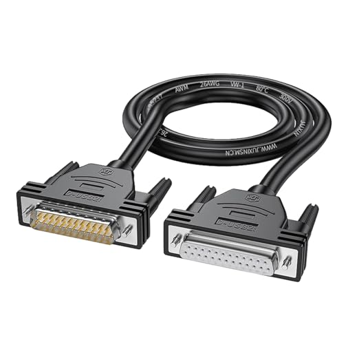 LOFOTU Cable de extensión DB25 de 26 AWG, 25 pines, D-SUB DB25, cable de datos macho y hembra, 50 cm-10 m