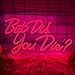But Did You Die Neon Led Sign, Pink Neon Signs for Wall Decor, Letter Neon Lights with USB Powered for Room Decor, Bedroom, Office, Gym, Livingroom