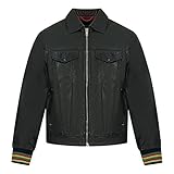 Diesel L-Light Schwarze Lederjacke, Schwarz , L