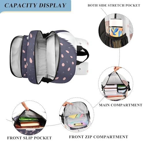 Cute Ostrich Pattern Backpack Lightweight Daypack Laptop Backpack School Elementary Travel Computer Bookbag4