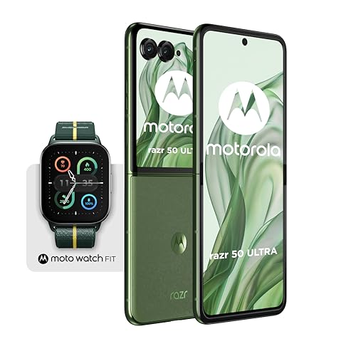 Motorola Razr 50 Ultra 12/512 GB, AI, Qualcomm Snapdragon 8s Gen3, 4000mAh 45W Spring Green+Watch Fit con Moto AI, With Watch Fit, 512GB