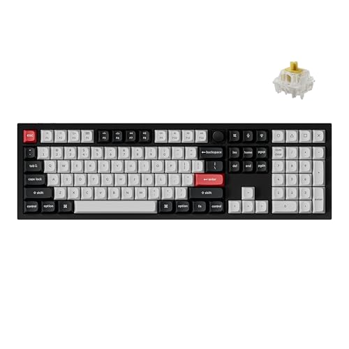 Image of Keychron Q6 HE QMK Wireless 2.4 GHz Custom Keyboard, Rapid Trigger Bluetooth 100% Full-size with Hall Effect Gateron Double-Rail Magnetic Switches PBT Keycaps Aluminum Compatible for Mac Windows Linux