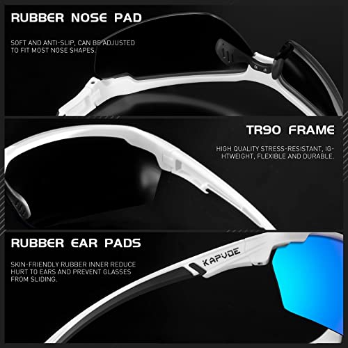 KAPVOE Sports Sunglasses Polarized Cycling Glasses Baseball Running Mountain Bike Triathlon Golf MTB for Men Women - K87 - Image 4