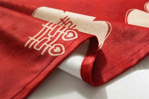 Nappe de mariage fleur rouge 140x180 cm KnSam en polyester chic - 8