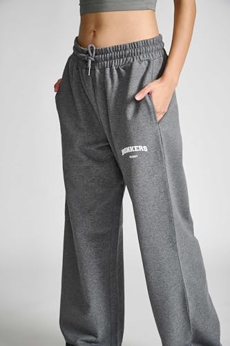 Image of Dark Grey Melange Wide-Leg