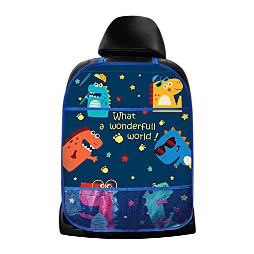 Mlysnd Organizadores para Coche, Impermeable Protector Asiento Coche Respaldo, Organizador Coche Bebe, Durable Plegable Organizador Asiento Coche, Patrón de Dinosaurio (1 Piezas) Cover