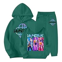 𝑲-𝑷𝒐𝒑 𝑫𝒆𝒎𝒐𝒏 𝑯𝒖𝒏𝒕𝒆𝒓𝒔 Survêtement Fille Tenue Mira Zoey Rumi Ensemble 2 Pièces Vintage Y2K Hoodie Pantalon et Haut Sweats à Capuche Jogging Vêtements Imprimés Sportswear 3-13 ans