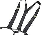 Holdup Jacquard Onyx Double-Up Suspenders for Men No-Slip Clips USA Made