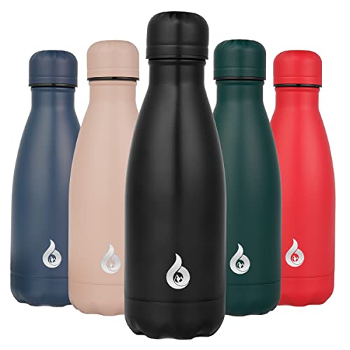 Image of BJPKPK 12oz Insulated Water Bottle Stainless Steel Water Bottles Keep Cold And Hot,Black