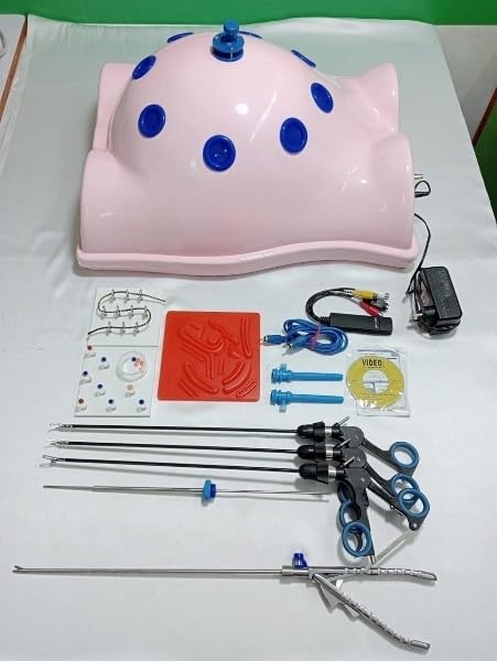 Laparoscopic Full Body Shape Endo Trainer Box Virtual Training Box With HD Camera Suture Forceps Instruments Kit Set 5mm 9 Piece (B0D87MXHYL) Amazon Price History, Amazon Price Tracker