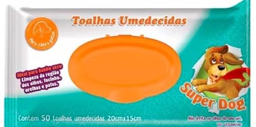 Tolhas Umedecidas Super Dog 50 unidades Super Dog