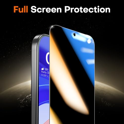 Image of TOCOL for Google Pixel 11 Pro Privacy Screen Protector | Easy Installation, 25 Anti Spy, Data Protection, 9H+ Tempered Glass, 11FT Military Grade Shatterproof, Anti-Scratch, 2 Pack
