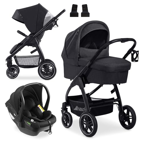 hauck 3in1 Kinderwagen Set Saturn R mit Babyschale, Babywanne & Buggy Sitz...