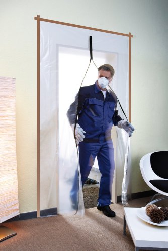 wolfcraft Schmutzschleusen-Set I 4005000 I Staubschutzvorrichtung 2,2 x 1,25 m