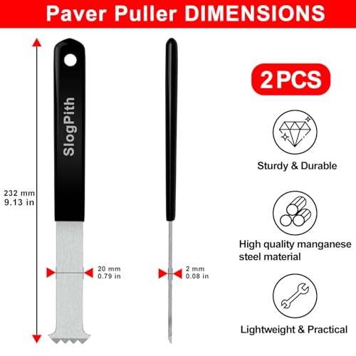 Herramienta para extracción de adoquines 2 piezas miniatura 3