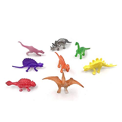 Não informado Kit Brinquedo Boneco Dinossauro 8 Peças Animal Dino Pequeno Coloridos Variados Coleção