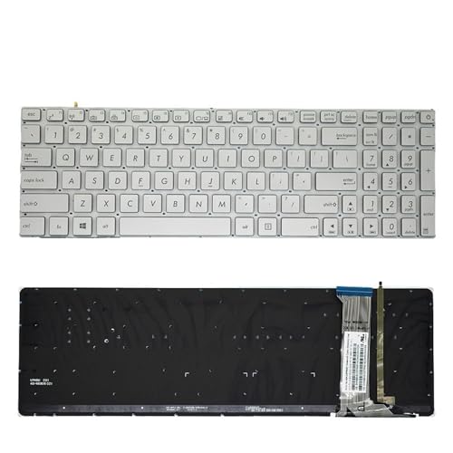 Clavier russe avec rétroéclairage argenté pour Asus G552VM FX-Plus N551J