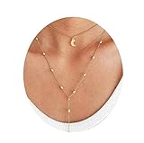 ❤Die Länge der Layer-Kette kann mit der erweiterten Kette eingestellt werden. Geeignet für alle Arten von täglichen Verschleißen, markieren Sie Ihre charmante Eleganz in jeder Gelegenheit. Bestes Geschenk für Ihre Freund, Ihre Frau, Ihre Familienmitglied, oder Sich.