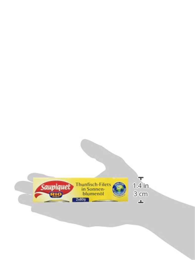 Saupiquet Thunfisch Filet in Sonnenblumenöl, 10er Pack (10 x 2 x 80 g Dose)