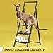 KINGRACK Step Ladder 4 Step Folding, 900lbs 4 Step Ladder with Anti-Slip Wide Pedal and Handrails, Lightwight Household Ladder, Pass 900LBS Testing, for Your Kitchen, Pantry, Closets, Office Use
