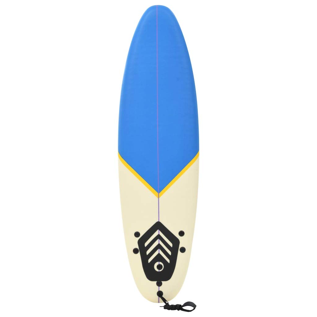 Festnight - Tabla de surf con cojín de tracción para principiantes, adulto, 170 x 46,8 x 8 cm, color azul y crema