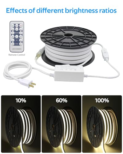 Tira LED COB Aclorol 5m Blanco Cálido 120V Impermeable miniatura 7